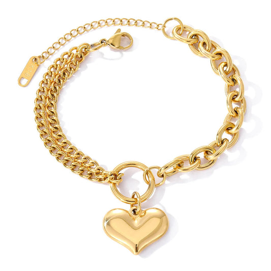 Heart bracelet for women - Ladies' heart charm bracelet